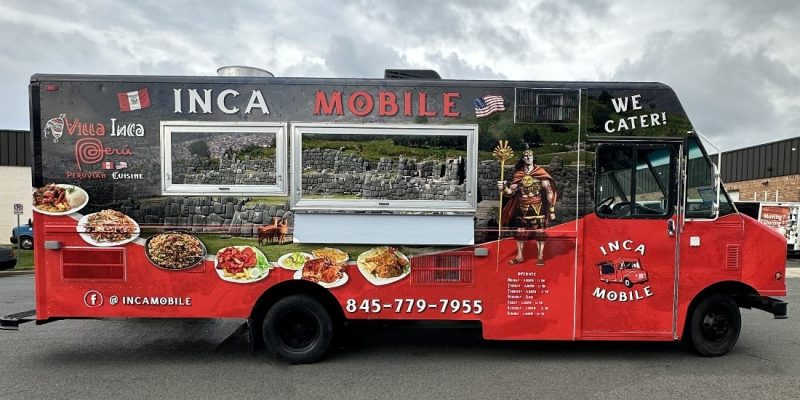 inca mobile red and black custom food truck