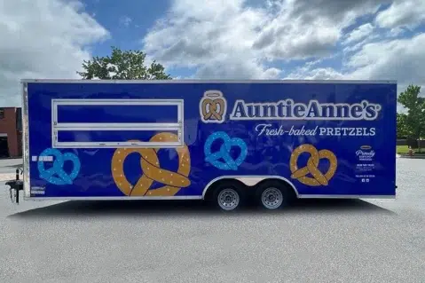Auntie Anne's concession trailer custom built by Elhaj Custom Food Trucks & Trailers