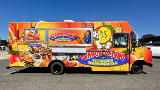 Sabor Latino brightly colored food truck